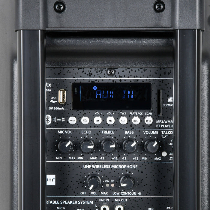 QTX QR10PA 10" Portable PA Speaker | 1 x UHF Wireless Microphone