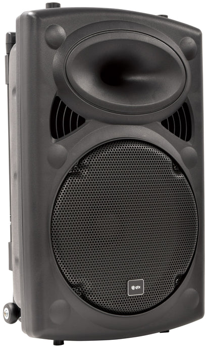 QTX QR12PA 12" Portable PA Speaker | 2 x UHF Wireless Microphones
