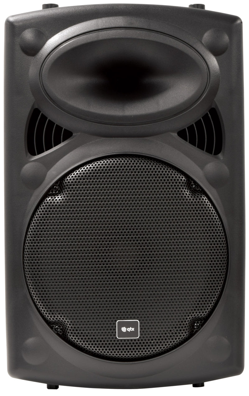 QTX QR12PA 12" Portable PA Speaker | 2 x UHF Wireless Microphones