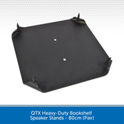 QTX Heavy-Duty Bookshelf Speaker Stands - 80cm (Pair)