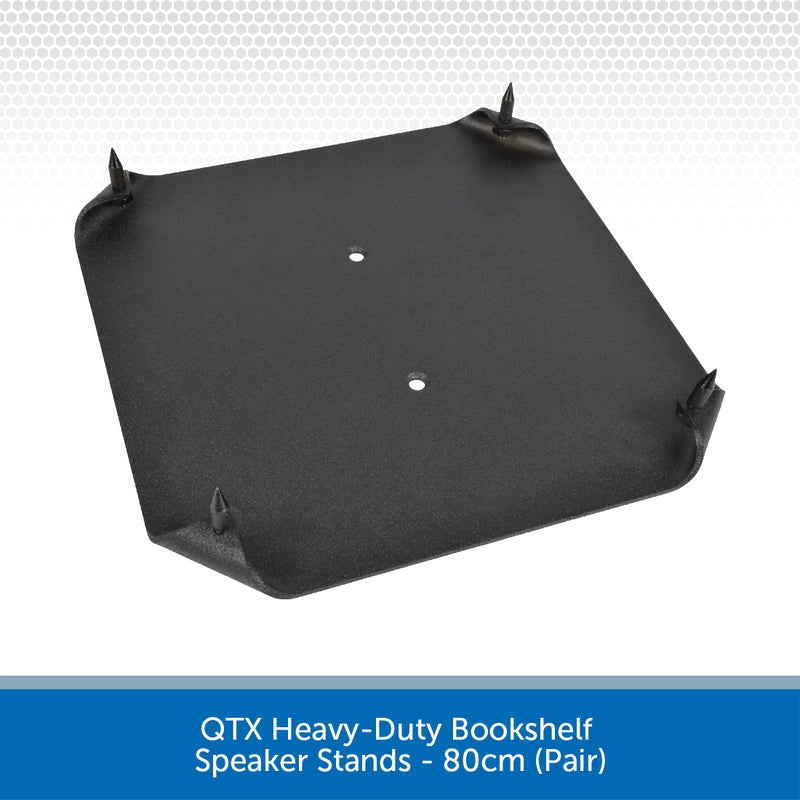 QTX Heavy-Duty Bookshelf Speaker Stands - 80cm (Pair)