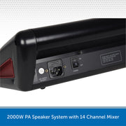2000W PA Speaker System Mixer Back