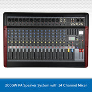 2000W PA Speaker System Mixer Front