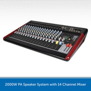 2000W PA Speaker System Mixer Side