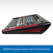 2000W PA Speaker System Mixer Side 2