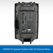 2000W PA Speaker System Speaker Back