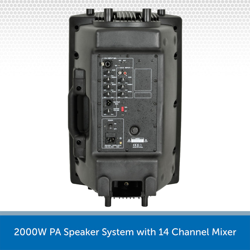 2000W PA Speaker System Speaker Back