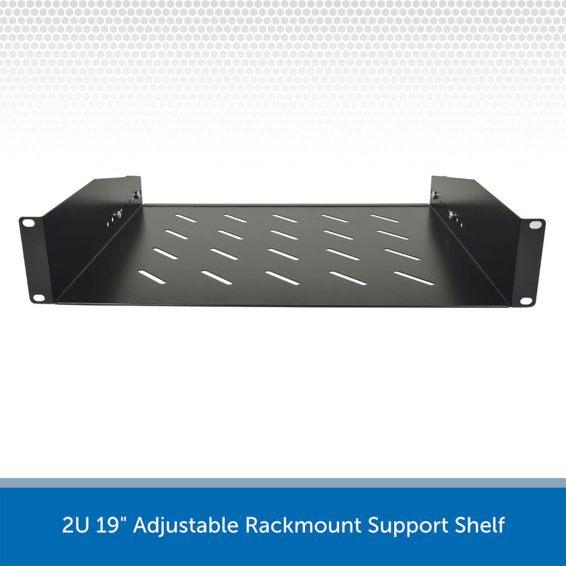 2U 19" Adjustable Rackmount Support Shelf