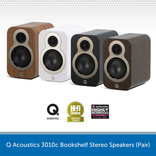 Q Acoustics 3010c Bookshelf Stereo Speakers (Pair) Audio Volt