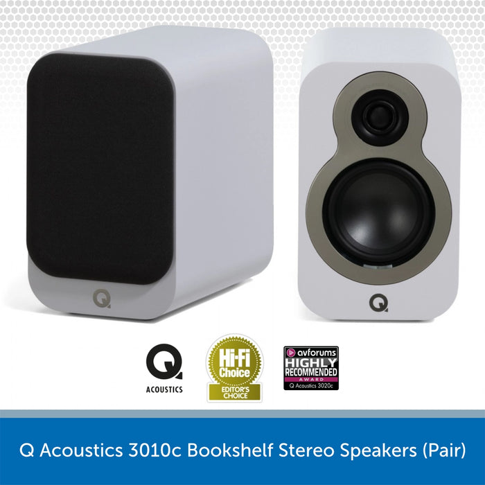 Q Acoustics 3010c Bookshelf Stereo Speakers (Pair) Audio Volt