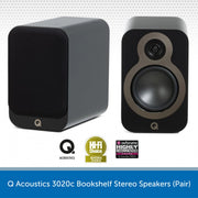 Q Acoustics 3020c Bookshelf Stereo Speakers Black