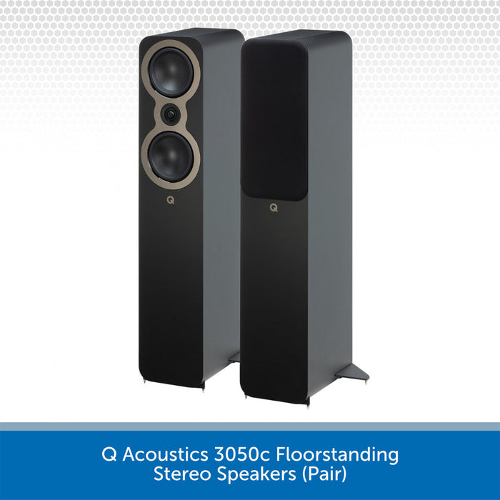 Q Acoustics 3050c Floorstanding Stereo Speakers Black
