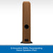 Q Acoustics 3050c Floorstanding Stereo Speakers Oak Back