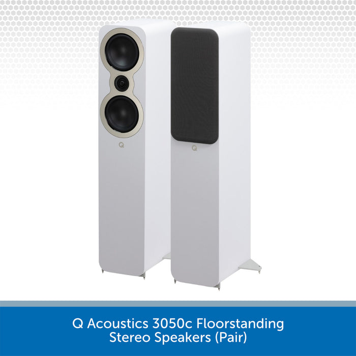 Q Acoustics 3050c Floorstanding Stereo Speakers White