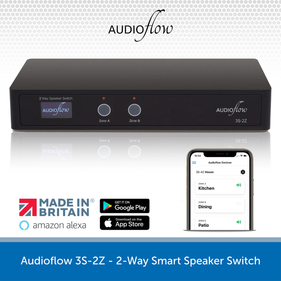 Audioflow Audioflow 3S-2Z - 2-Way Smart Speaker Switch | Audio Volt