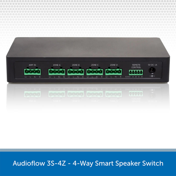 Audioflow 3S-4Z - 4-Way Smart Speaker Switch Back No Plugs