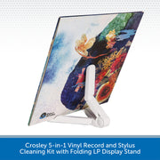Crosley 5-in-1 Vinyl Record and Stylus Cleaning Kit with Folding LP Display Stand