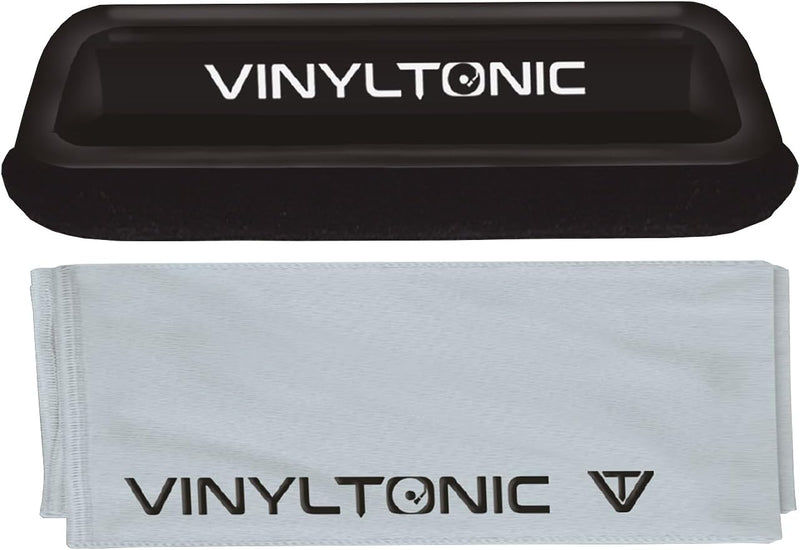 Vinyl Tonic Velvet Brush & Microfibre Cloth Record Cleaning Kit