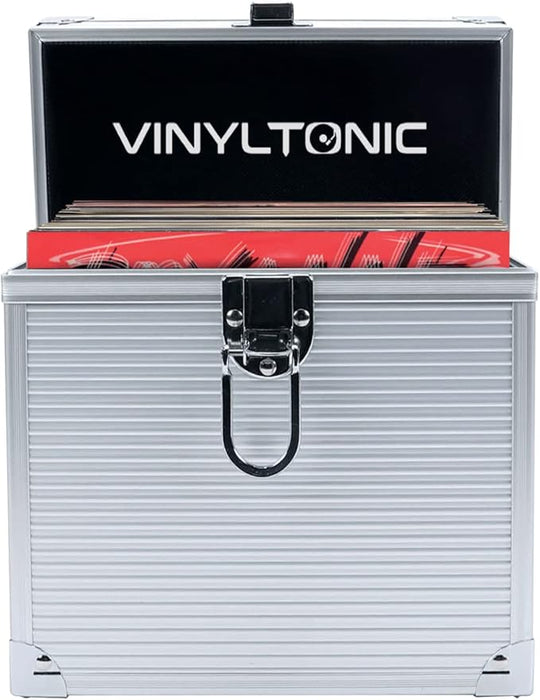 Vinyl Tonic 7" Vinyl Record Storage Case - Holds 35 Singles - Microfibre Cloth Included