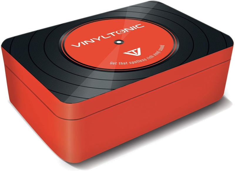 Vinyl Tonic Record Cleaning Kit in Storage Tin - Fluid, Brush & Cloth Included
