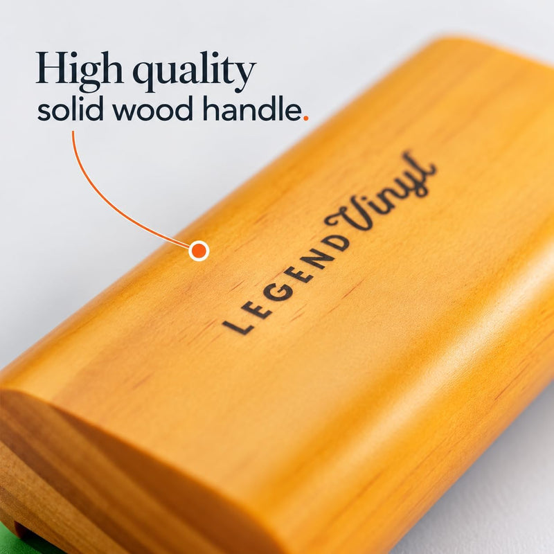 Legend Vinyl Velvet Dust Brush with Wooden Handle & Storage Bag