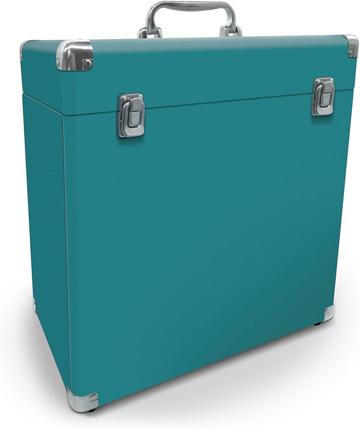 Vinyl Tonic 12" PU Leather Vinyl Record Storage Case - Holds 40 LPs - Turquoise
