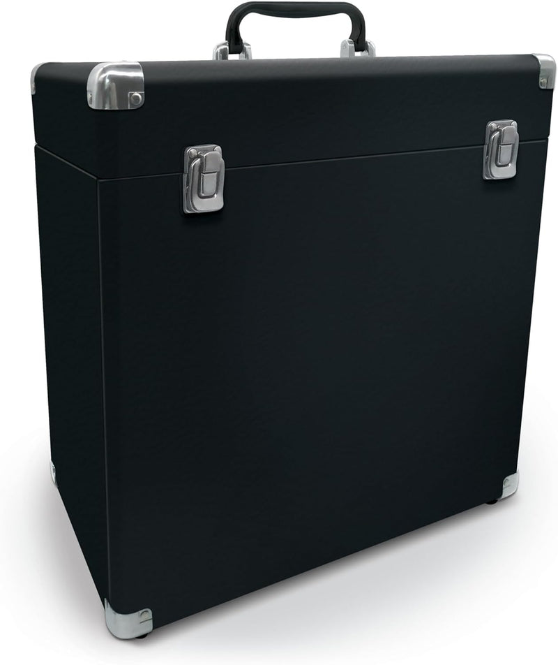 Vinyl Tonic 12" PU Leather Record Storage Case - Holds 40 LPs - Black