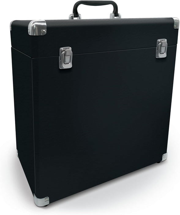 Vinyl Tonic 12" PU Leather Record Storage Case - Holds 40 LPs - Black