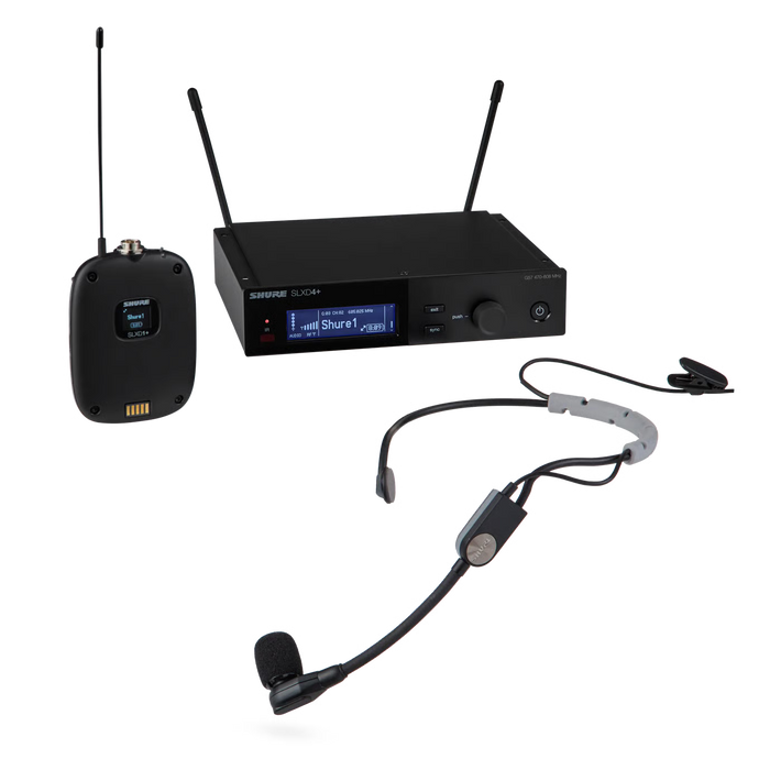 Shure SLXD14+/SM35 Wireless Bodypack System with SM35 Headset Microphone – G65 (470–606 MHz)