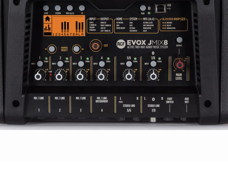 RCF EVOX JMIX8 Active Column PA Speaker System with Digital Mixer