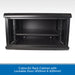 Black Cobra 6U rack cabinet with lockable door on a white background