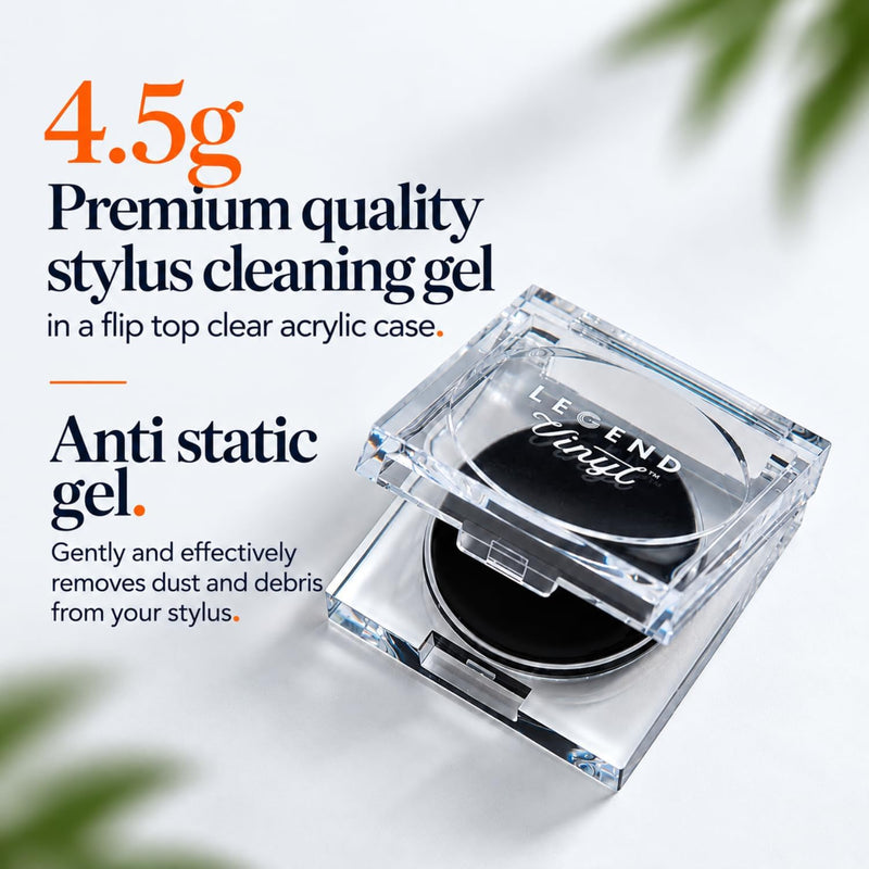 Legend Vinyl Stylus Cleaning Gel with Clear Acrylic Flip-Top Case