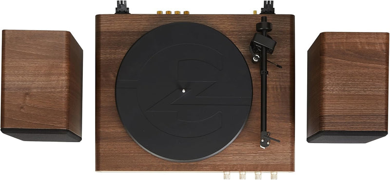 Crosley C65 Bluetooth Record Player with Bookshelf Speakers in Walnut