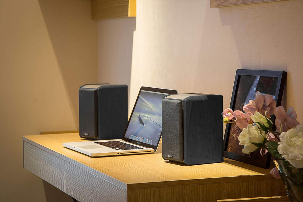 Edifier R1010BT Pair, 24W Active 2.0 Stereo Bluetooth Bookshelf Speakers