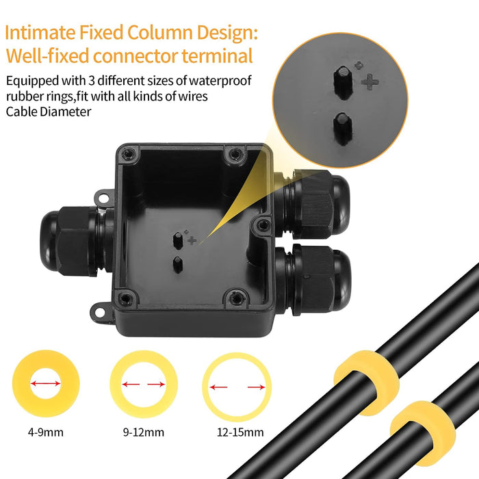 IP68 Weatherproof Outdoor Cable Connector Junction Box | Audio Volt