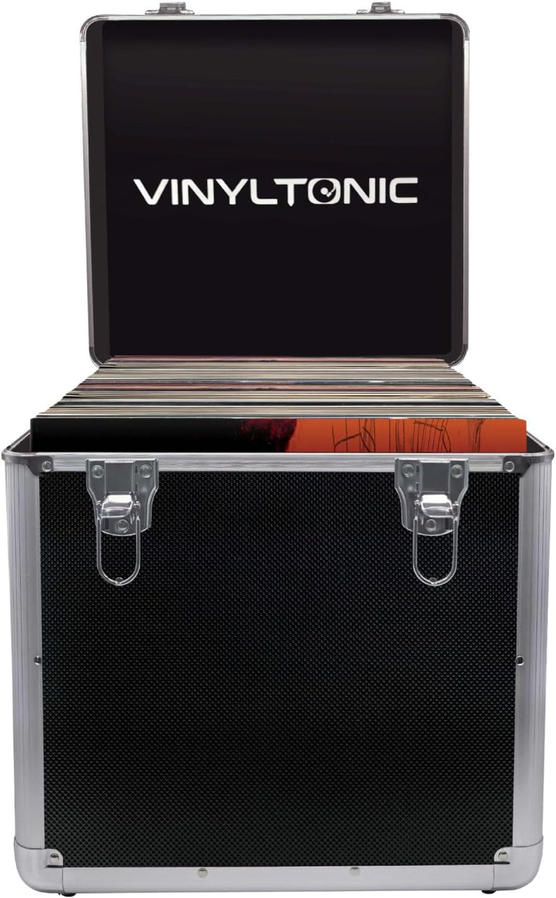 Vinyl Tonic 12" Vinyl Record Storage Case - Holds 100 LPs - 10 Sleeves Included