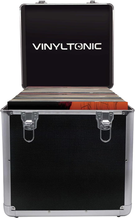 Vinyl Tonic 12" Vinyl Record Storage Case - Holds 100 LPs - 10 Sleeves Included