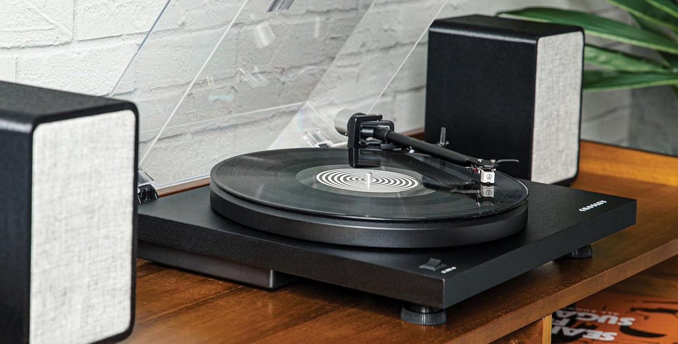 Crosley C6 Black, 2-Speed Turntable Record Player With Bluetooth & Audio Technica Needle