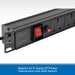 Adastra 1U 6-Gang UK Power Distribution Unit with Switch