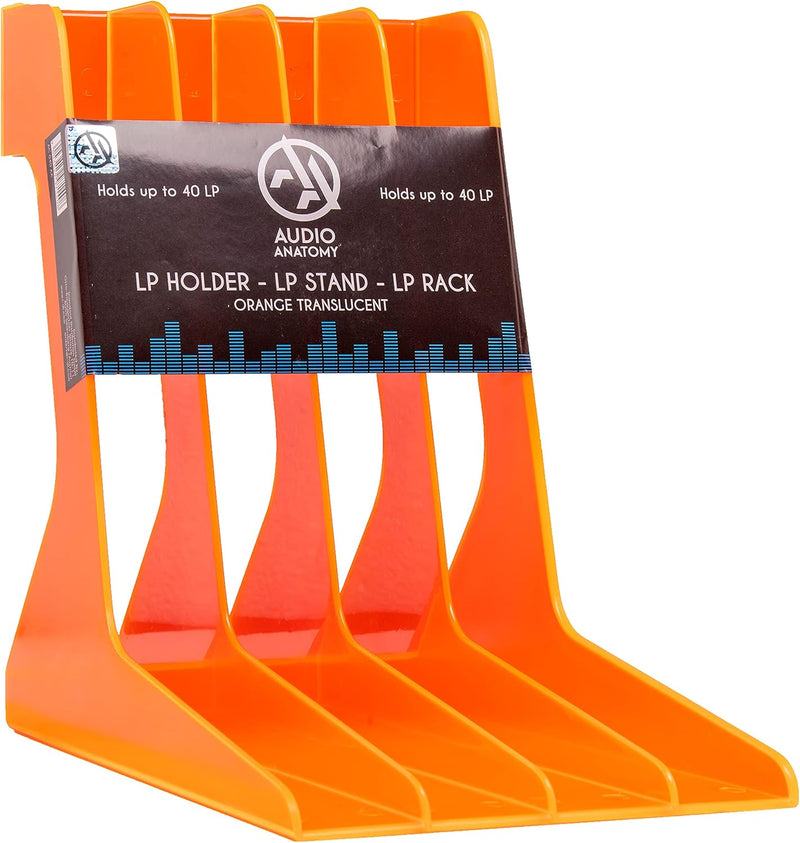 Audio Anatomy 12" Vinyl Record Stand, Holds 40 Records - Black, White or Orange
