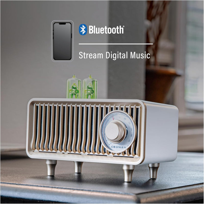 Crosley Milton Portable Rechargeable FM Radio & Bluetooth Speaker (Mint)