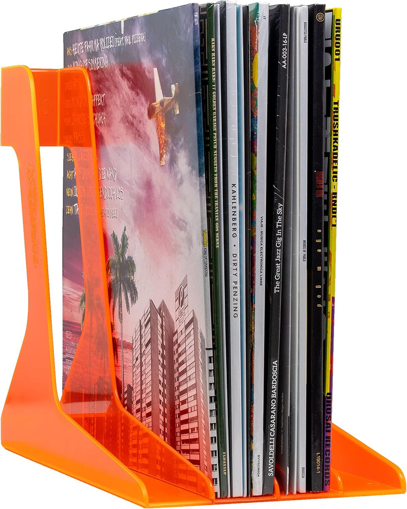 Audio Anatomy 12" Vinyl Record Stand, Holds 40 Records - Black, White or Orange