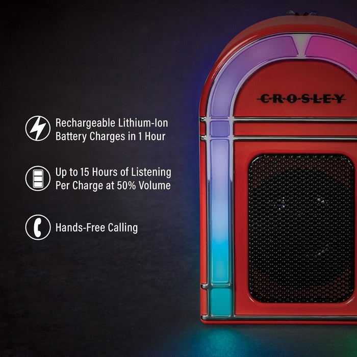 Crosley Mini Jukebox Portable Bluetooth Speaker (Red, Blue & Pink)