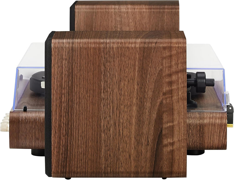 Crosley C65 Bluetooth Record Player with Bookshelf Speakers in Walnut