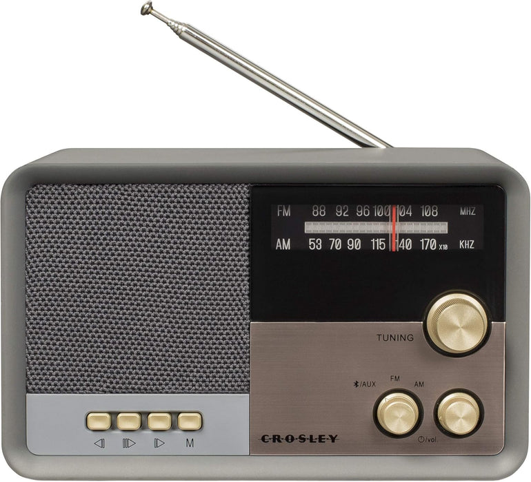 Crosley Tribute Vintage AM/FM Radio with Bluetooth (Charcoal)