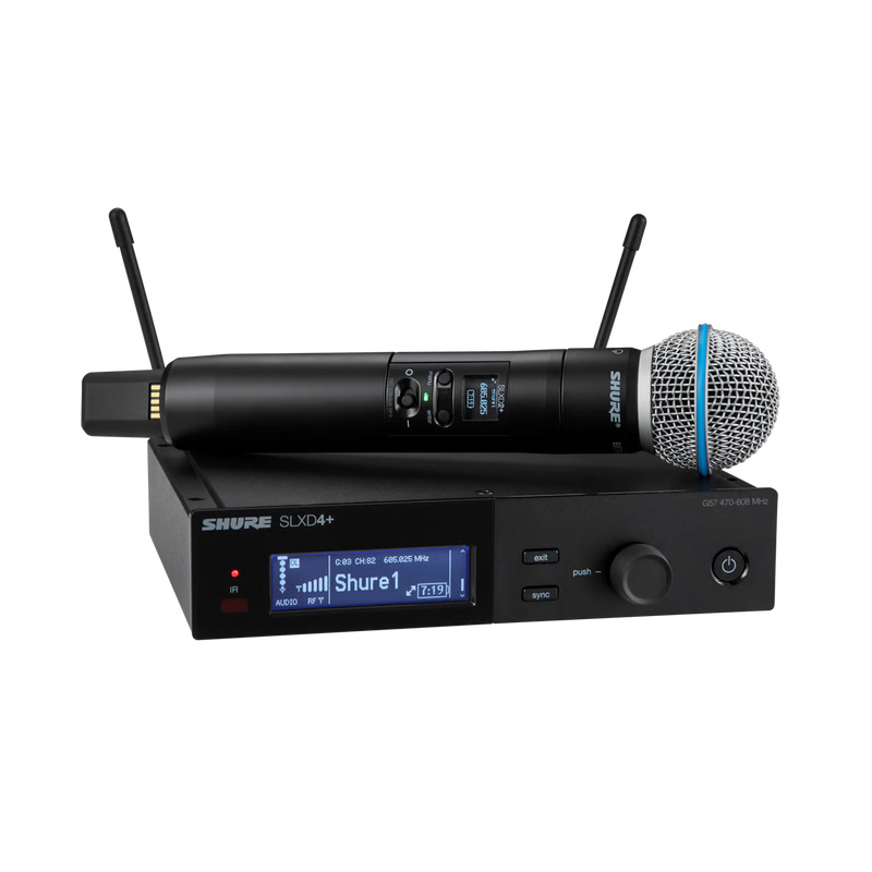 Shure SLXD24+/B58 Wireless Handheld System with Beta 58A Microphone  - CH38/CH70