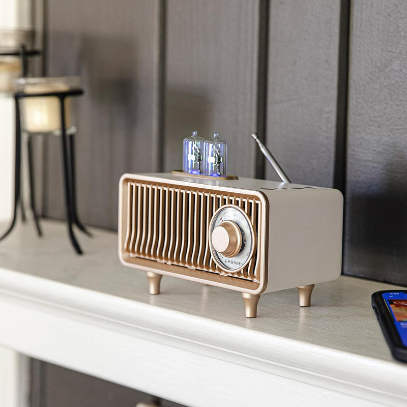 Crosley Milton Portable Rechargeable FM Radio & Bluetooth Speaker (Mint)