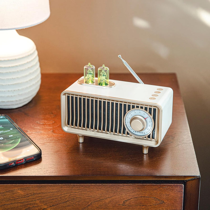 Crosley Milton Portable Rechargeable FM Radio & Bluetooth Speaker (Mint)