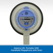 Adastra L01, Portable 10W Handheld Megaphone with Siren