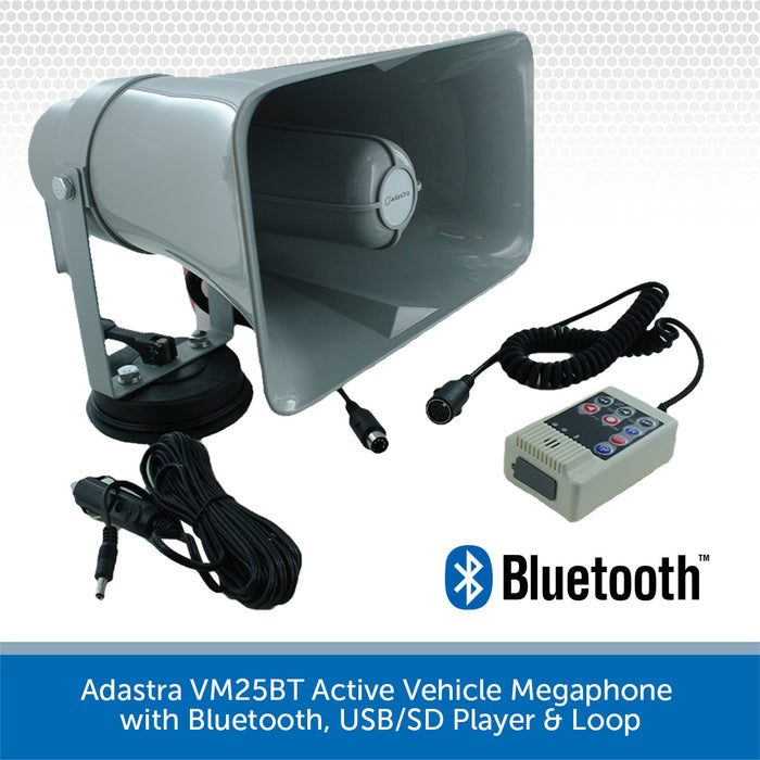 Adastra VM25BT auto motor megafoon 25W met bluetooth Adastra VM25BT auto motor megafoon 25W met bluetooth